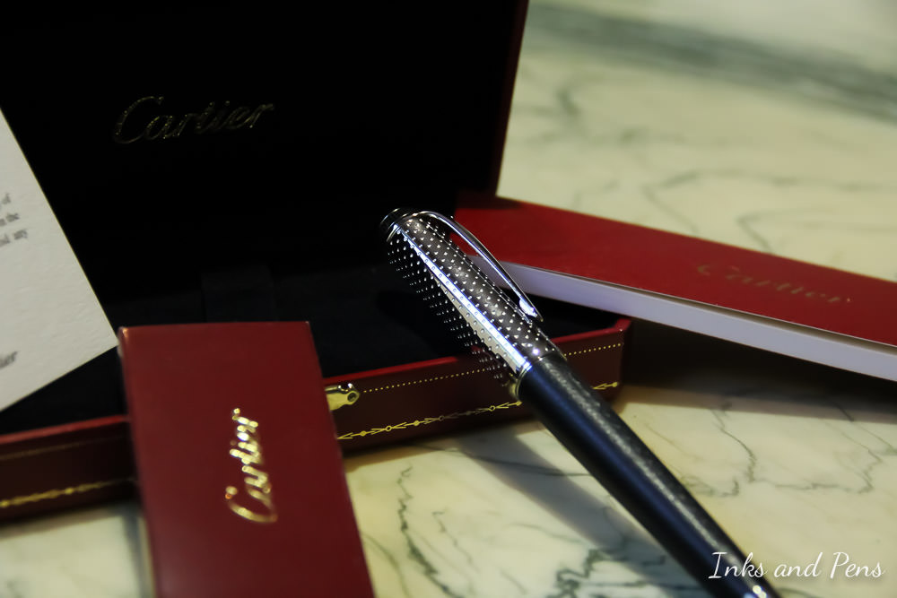 cartier pen blue stone